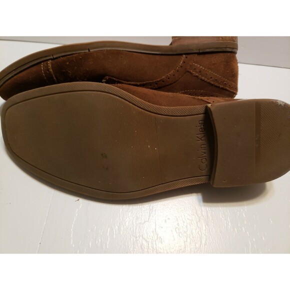 CALVIN KLEIN Mens Shoes - Hancock Suede Brown Cap Toe Oxfords Size 9 M main image 8